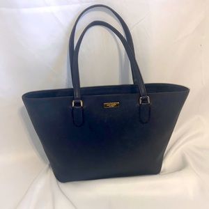 Kate Spade navy blue Saffiono leather tote
